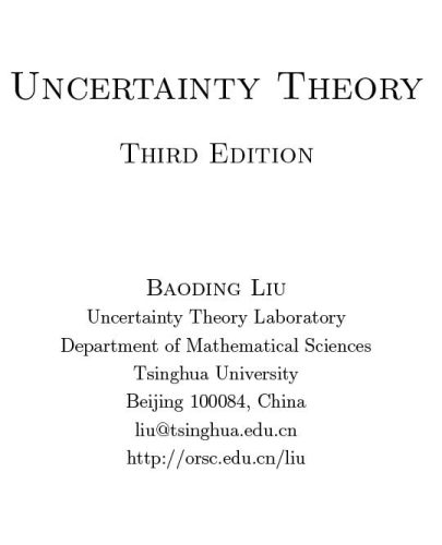 uncertainty theory - Baoding Liu - Third Edition